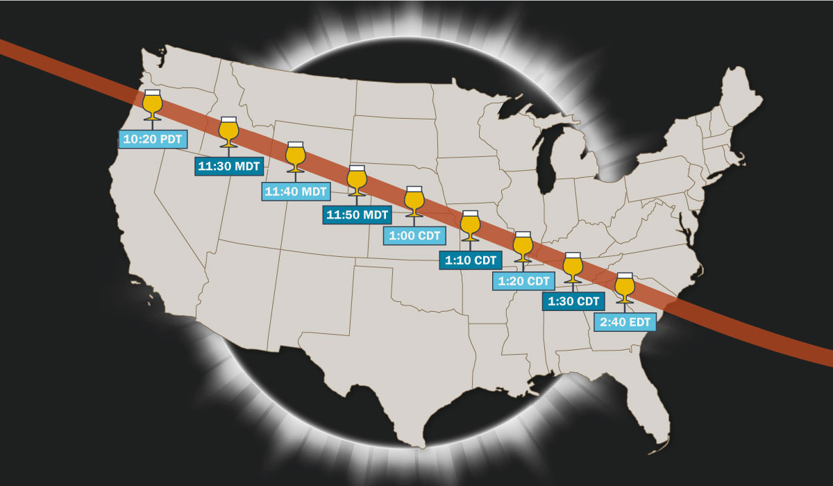 10 Breweries with a Great View of the Solar Eclipse