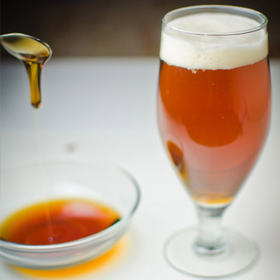 Beer brewed with honey