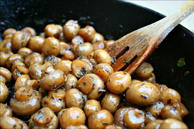 beer butter mushrooms