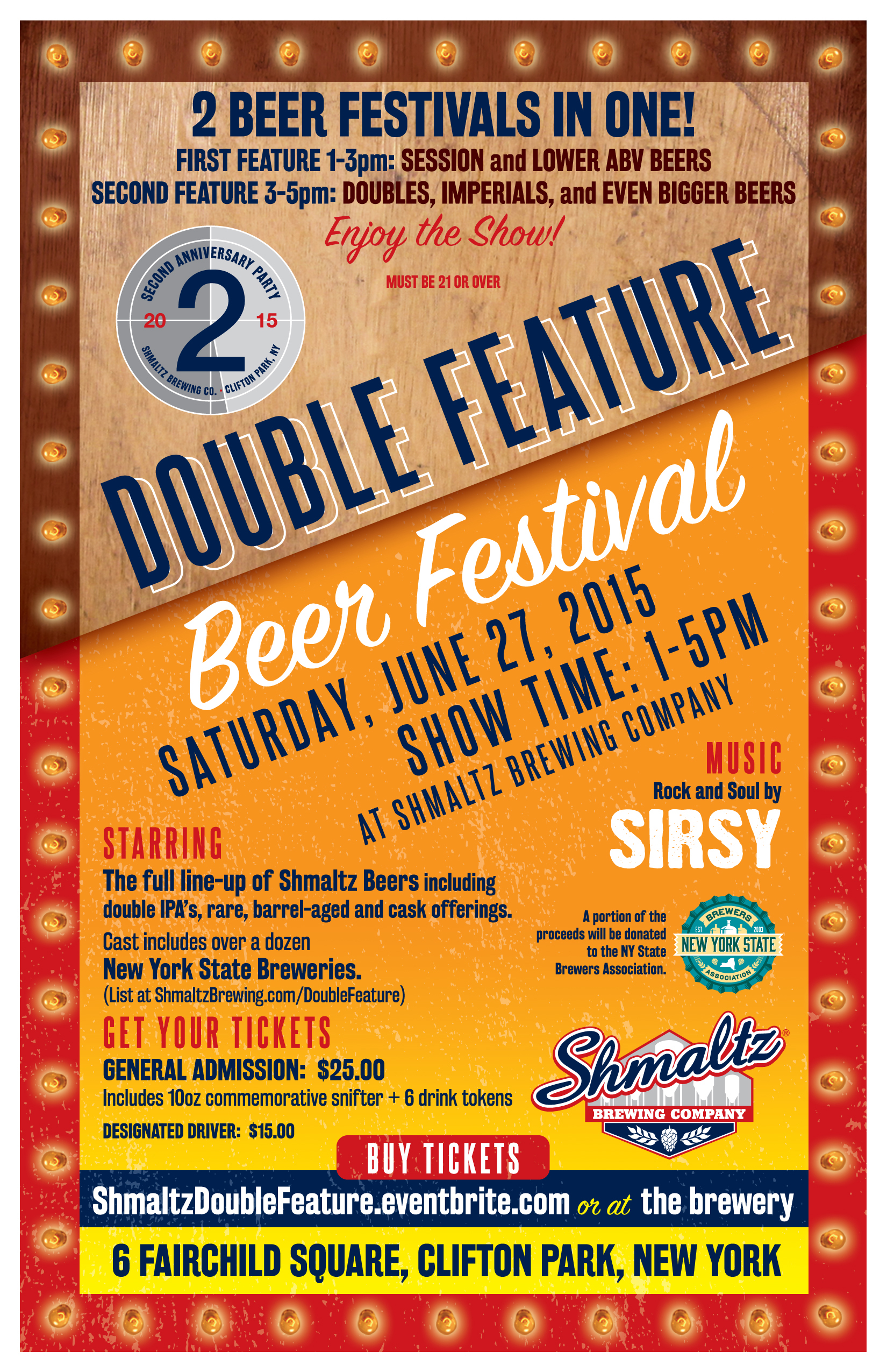 Shmaltz to Celebrate 2nd Anniversary with Double Feature Beer Fest
