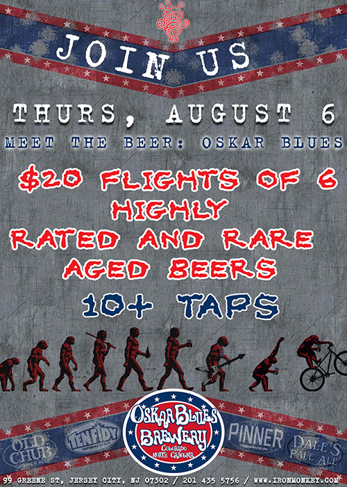 meet the beer oskar blues at the iron monkey