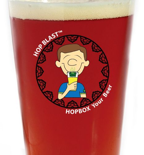 Hop Blast on a Beer Glass
