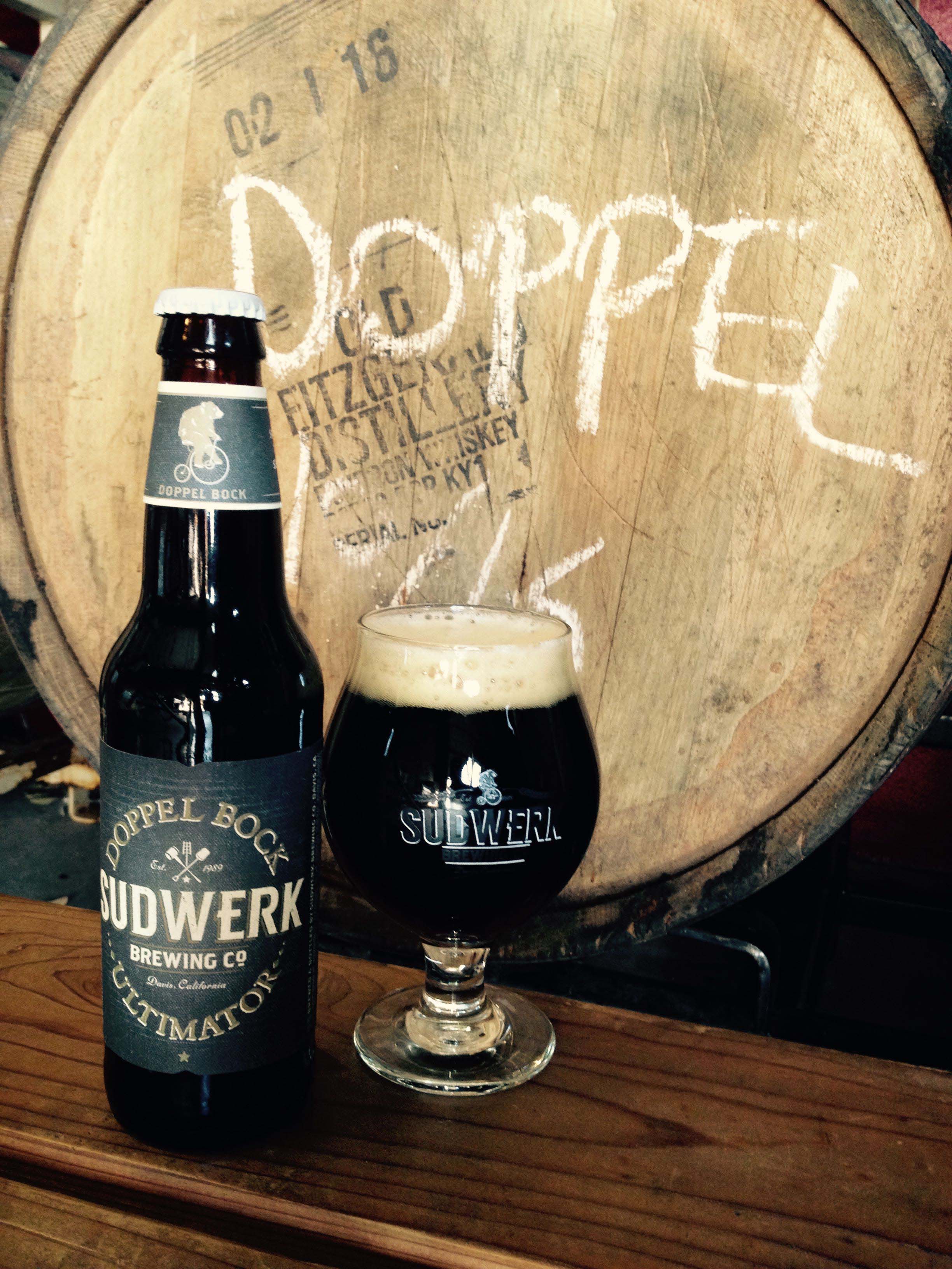 Doppel Bock bottle and tulip glass.