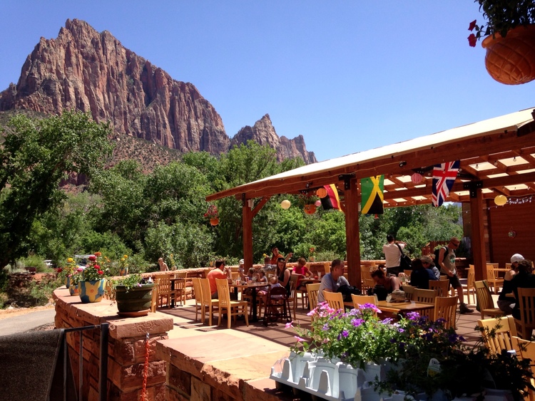 Zion Canyon Brew Pub deck