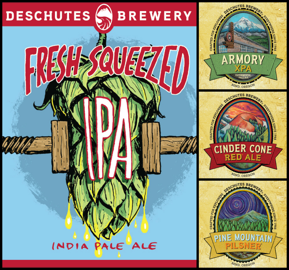 Deschutes Brewery Fresh Squeezed IPA Sticker Craft Beer Brewing Decal Sign New!! 