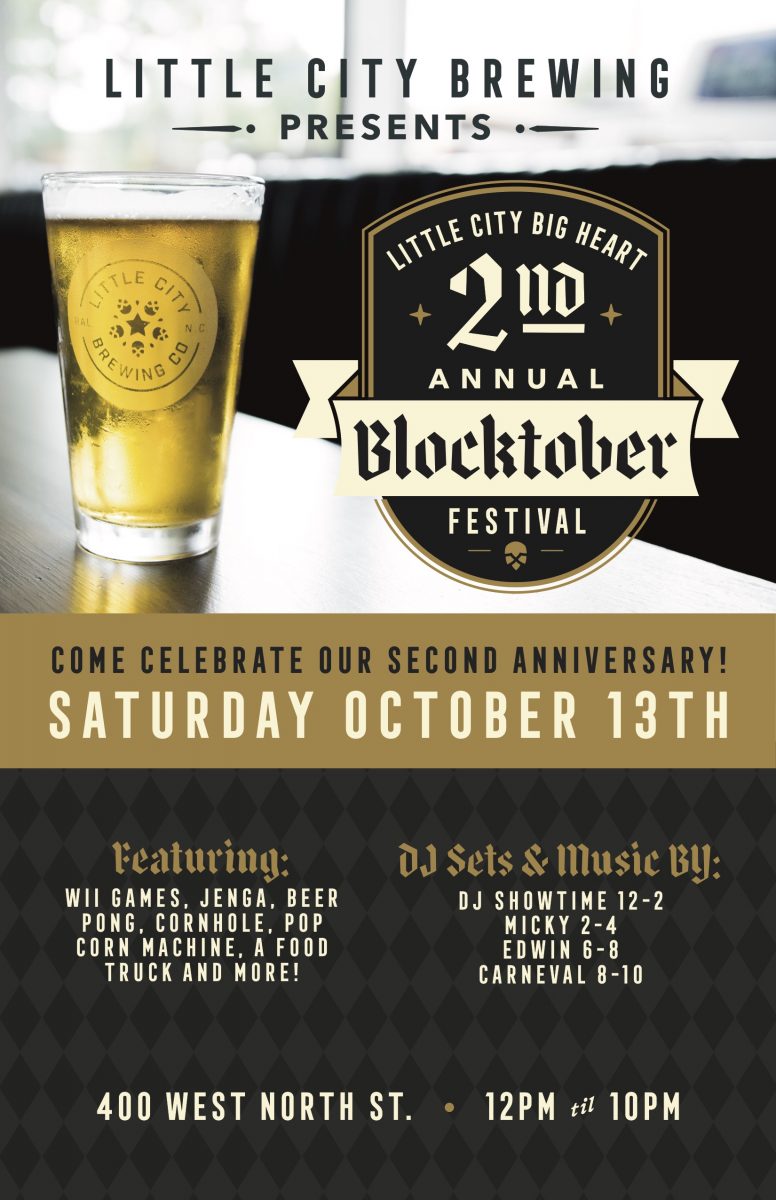 Little City Brewing Blocktober Fest Saturday, October 13th