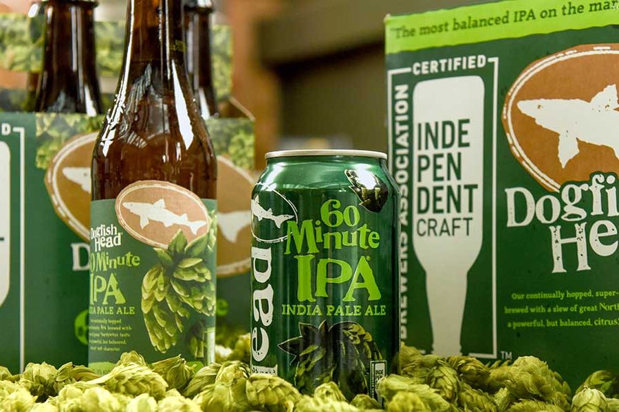 dogfish head 60 minute ipa packaging