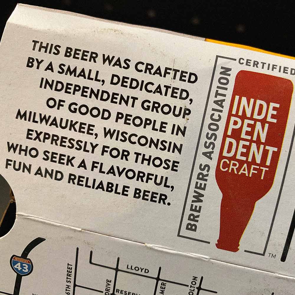 Lakefront Brewery independent craft beer seal