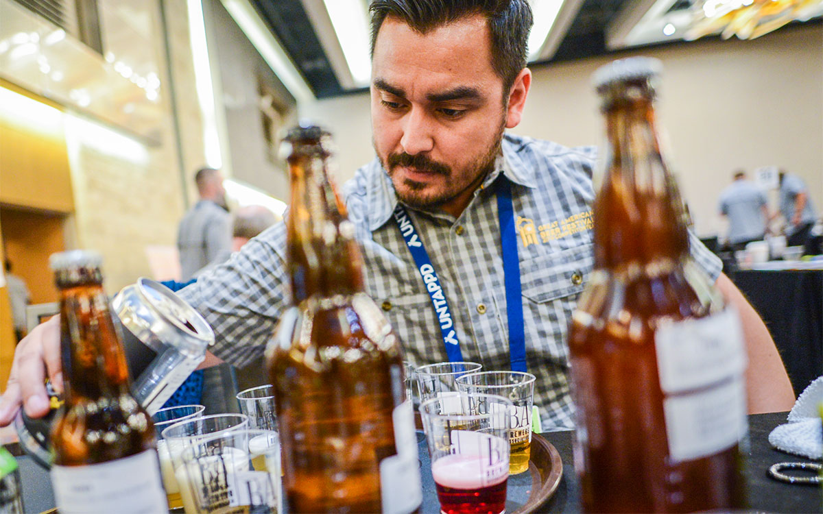pouring gabf competition beers
