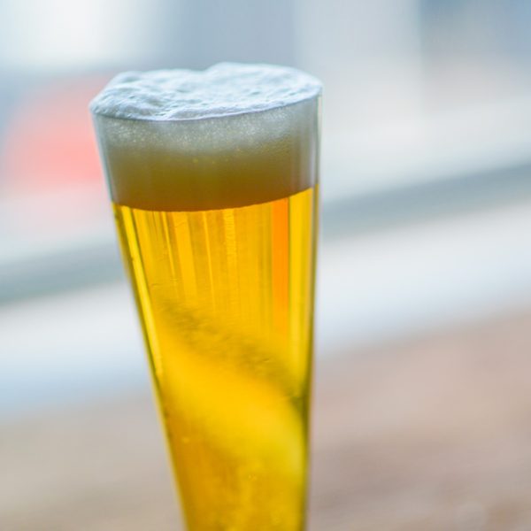 lager light beer in pilsener glass