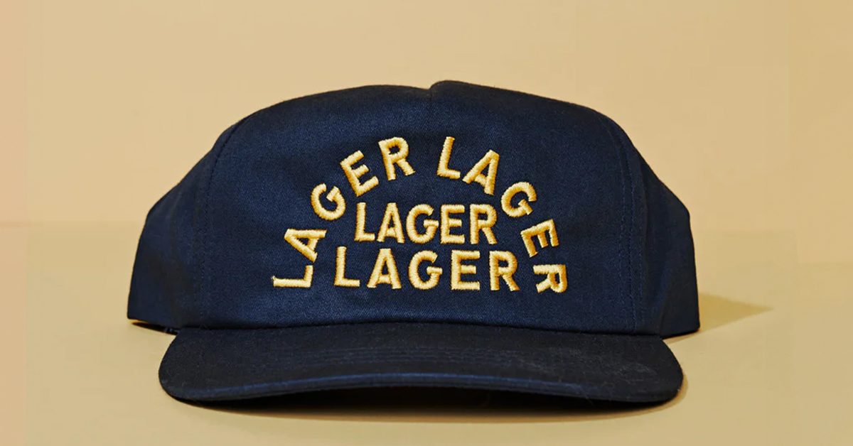 navy blue lager lager lager hat
