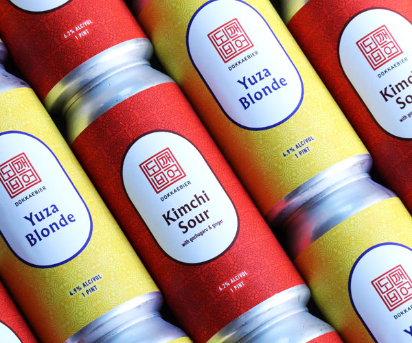 kimchi sour and yuza blonde beer cans