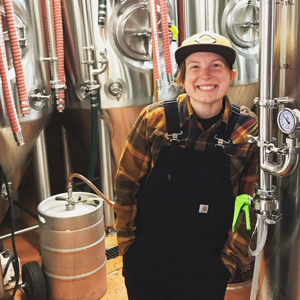 woman posing in brewhouse