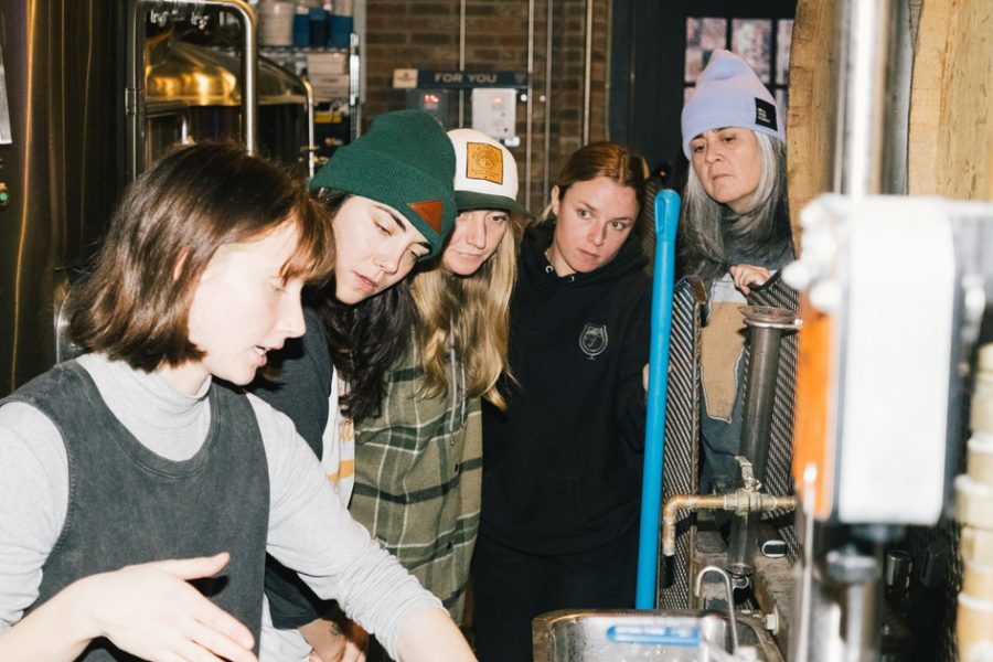 women brewing at foam brewers