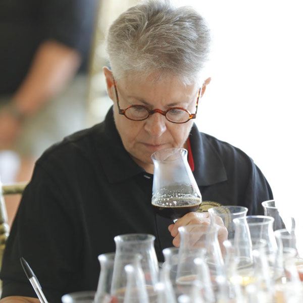 Sandy Cockerman judging beers