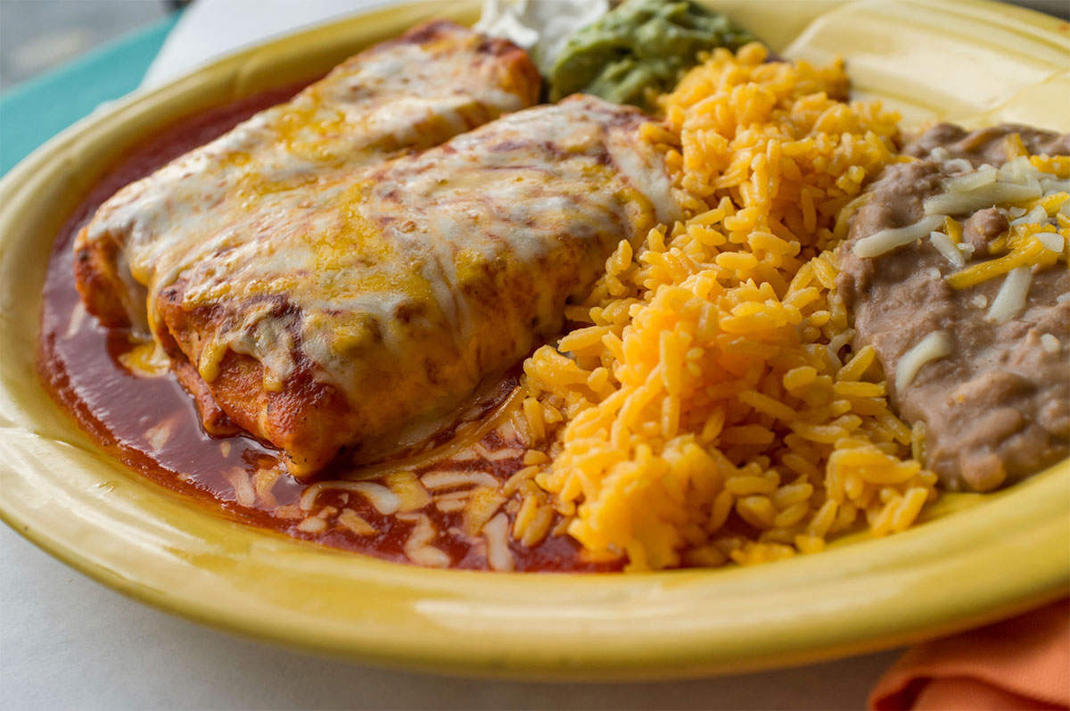 Beer Chicken Green Chile Enchiladas