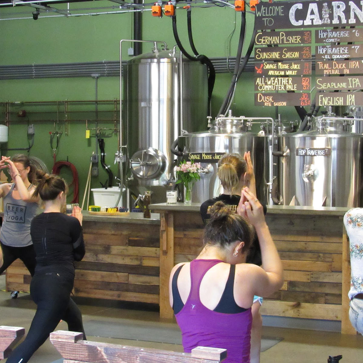 beer yoga