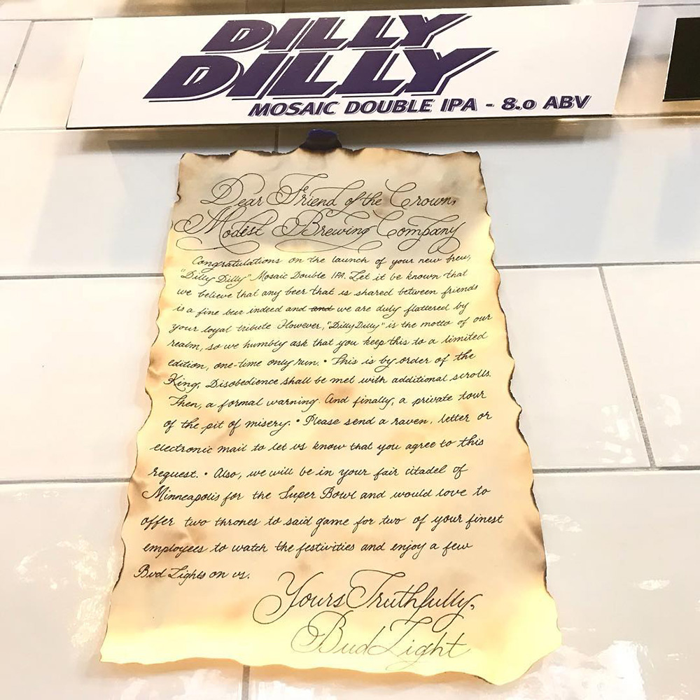 dilly dilly cease and desist