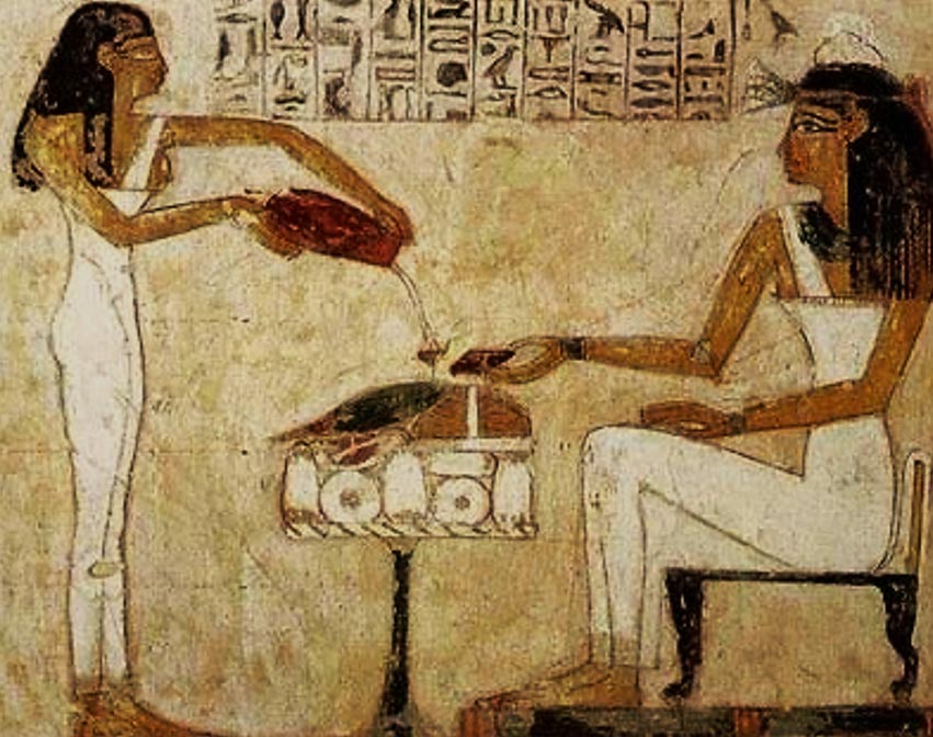 Egyptian hieroglyphics show women both brewing and drinking beer. (Public Domain)