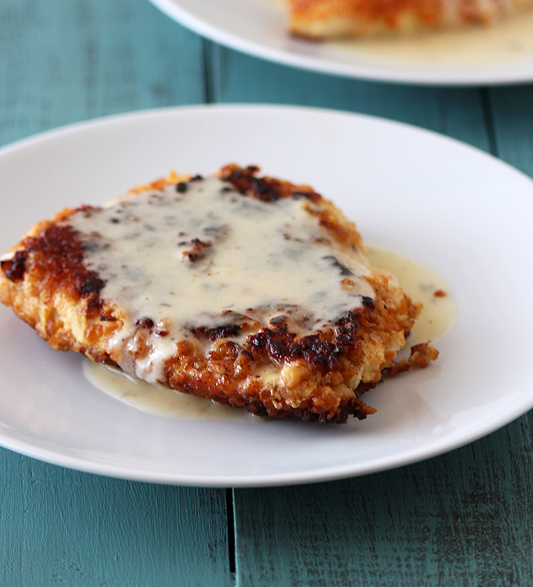 Pretzel Crusted Chicken with Cheesy Beer Sauce